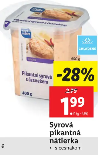 Syr Pikantná nátierka s cesnakom