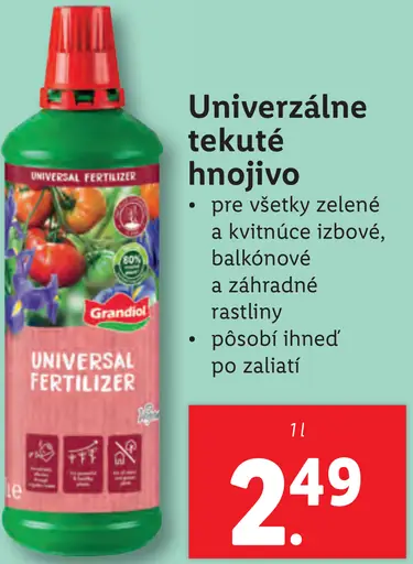 Grandiol Univerzálne tekuté hnojivo