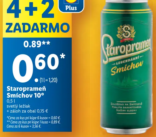 Staropramen plechovka Smíchov 10°