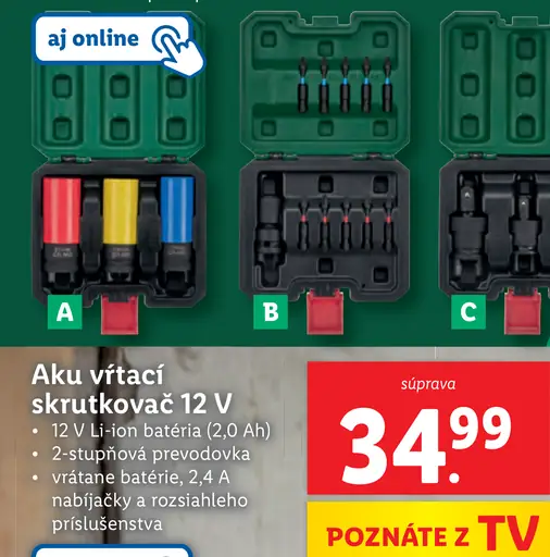 Parkside Aku vŕtací skrutkovač 12 V