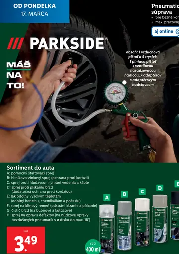 Parkside Pneumatická súprava