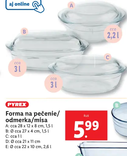 Pyrex Forma na pečenie/odmerka/misa