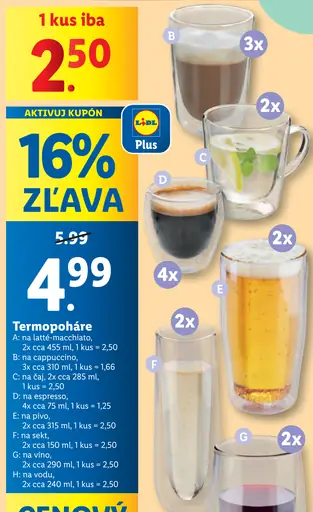 Termopohár na latte-macchiato