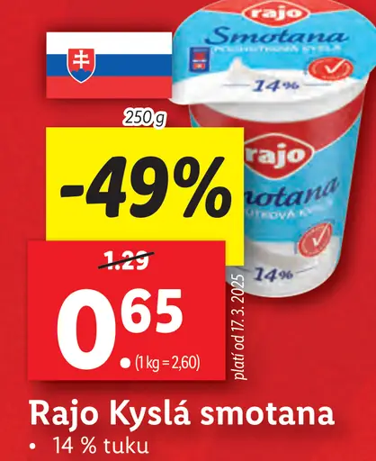 Rajo Kyslá smotana