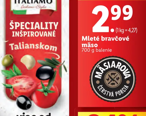 Mleté bravčové mäso XXL