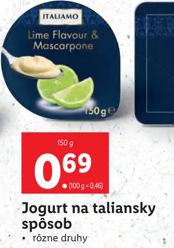 Italiamo Jogurt na taliansky spôsob
