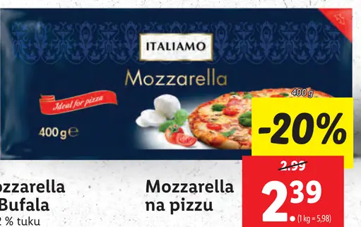 Italiamo Mozzarella na pizzu