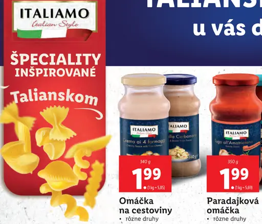 Italiamo Paradajková omáčka