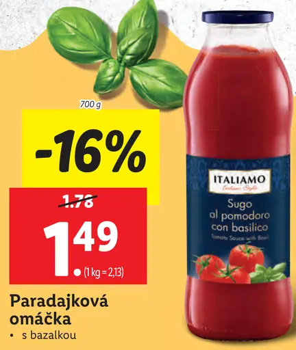 Italiamo Paradajková omáčka