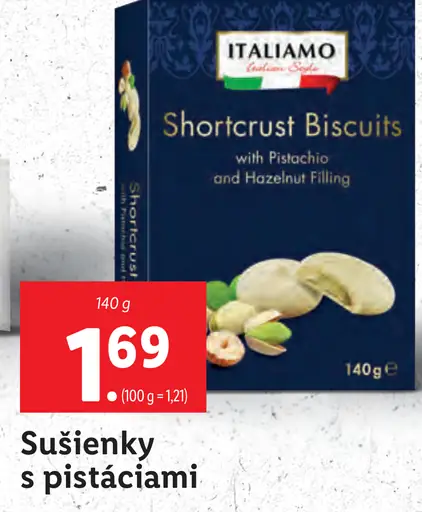Italiamo Shortcrust Biscuits with Pistachio and Hazelnut Filling