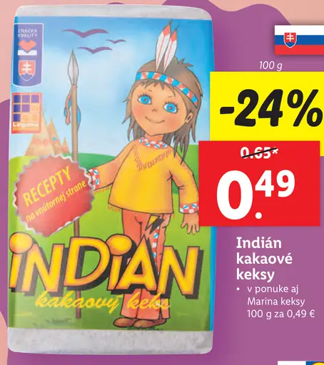 Indián kakaové keksy
