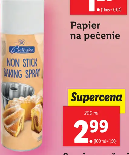 Belbake Sprej na pečenie