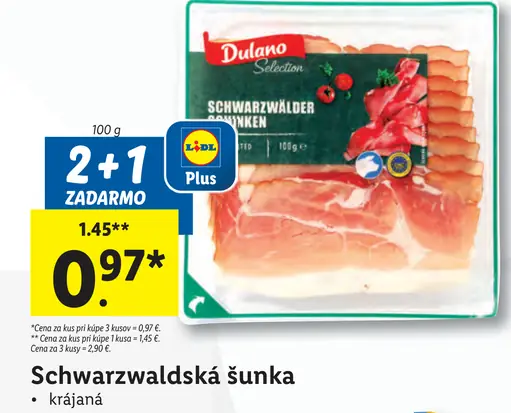 Dulano Schwarzwaldská šunka