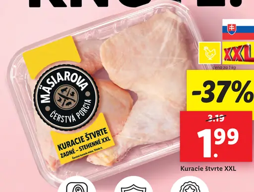 Mäsiarova Kuracie štvrte Zadné - stehnenné XXL