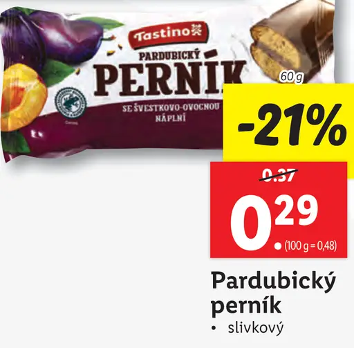 Tastino Pardubický perník slivkový