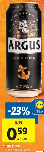 Argus Silné pivo plechovka