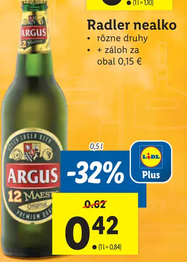 Argus Radler nealko plechovka