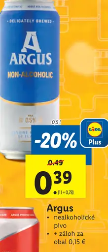 Argus nealkoholické plechovka