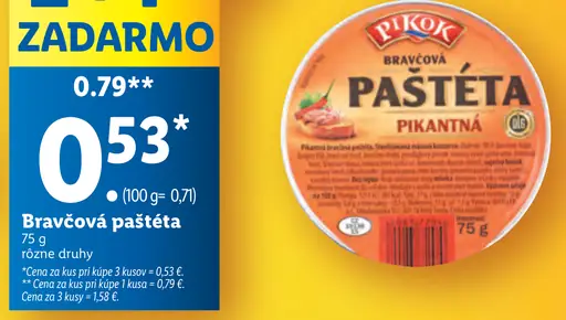 Pikok Bravčová paštéta