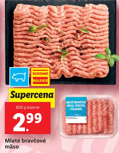 Mleté bravčové mäso XXL