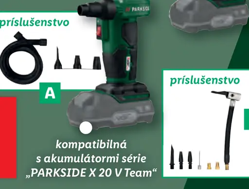 Parkside Aku pumpa/kompresor 20 V