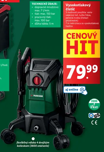 Parkside Vysokotlakový čistič