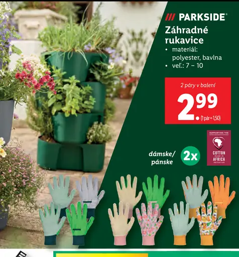 Parkside Záhradné rukavice