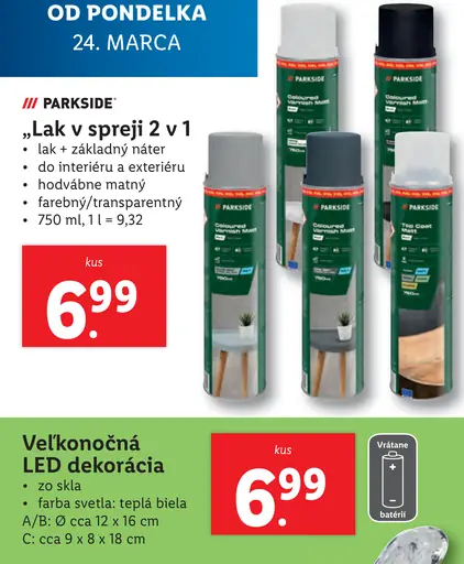 Parkside Lak v spreji 2 v 1
