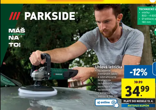 Parkside Uhlová leštička