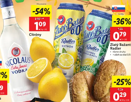 Zlatý Bažant radler plechovka