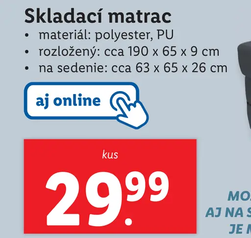 Skladací matrac