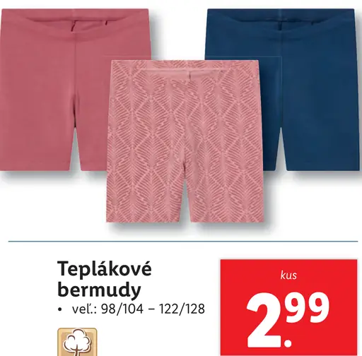 Lupilu Teplákové bermudy