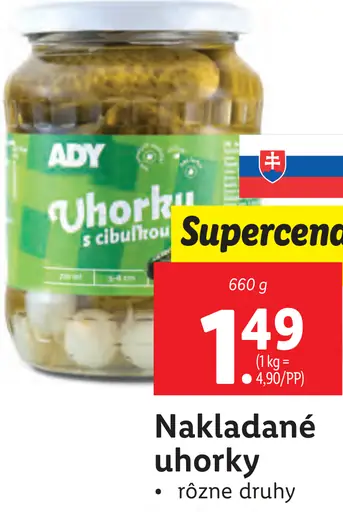 ADY Nakladané uhorky s cibuľou