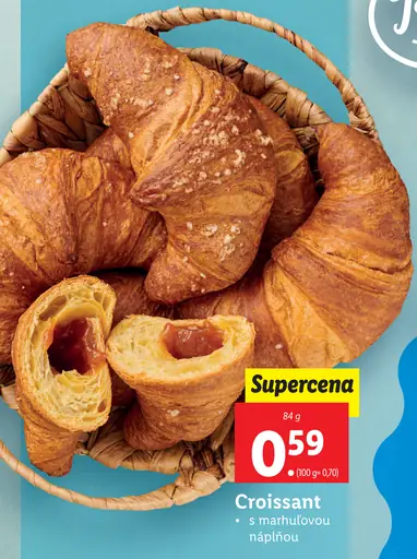 Croissant s marhuľovou náplňou