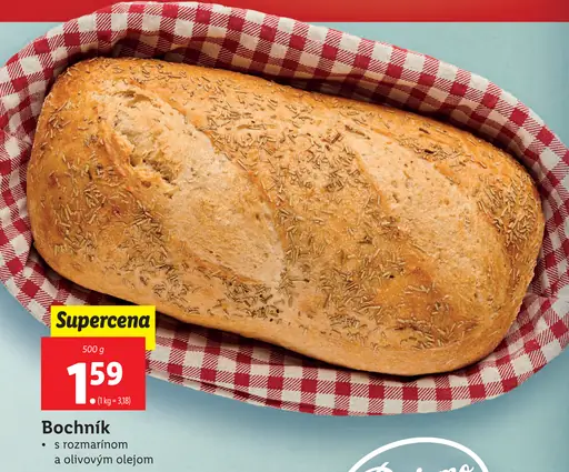 Bochník s rozmarínom a olivovým olejom