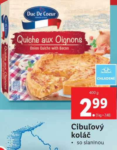 Duc De Coeur Cibuľový koláč so slaninou