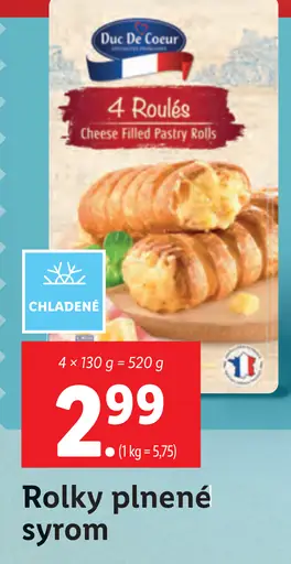Duc De Coeur Rolky plnené syrom