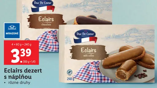 Duc De Coeur Eclairs dezert s náplňou