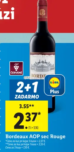 Bordeaux AOP sec Rouge