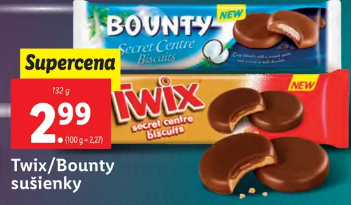Twix/Bounty sušienky