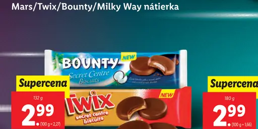 Mars/Twix/Bounty/Milky Way nátierka