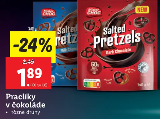 Mister Choc Praclíky v čokoláde