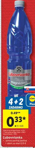 Ľubovnianka magnéziová jemne perlivá