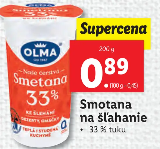 Olma Smotana na šľahanie