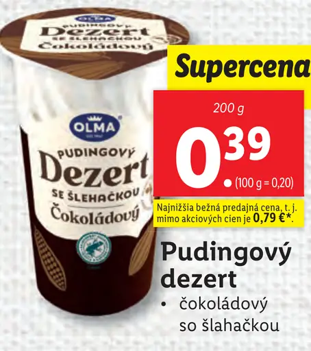Olma Pudingový dezert