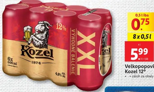 Velkopopovický Kozel 12° plechovka