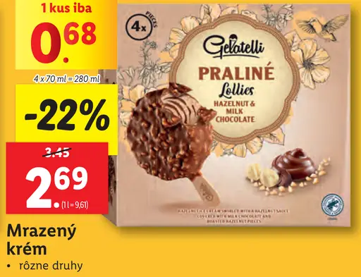 Gelatelli Mrazený krém s lentilkami