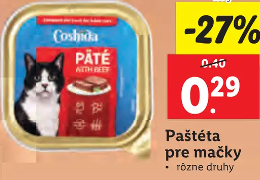 Coshida paštéta pre mačky