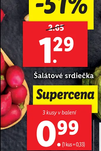 Šalátové srdiečka