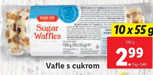 Belgian Style vafle s cukrom